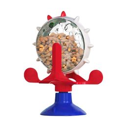 Cat Toys Windmill Toy Fun Turntable Lekken Food Training Ball Oefening IQ Dog voeding Funny Pet Boosted