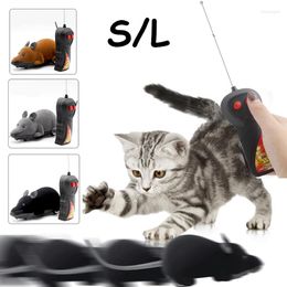 Jouets pour chats, souris en peluche amusante sans fil, mouvement mécanique, Rat, télécommande, chaton, fournitures pour animaux de compagnie