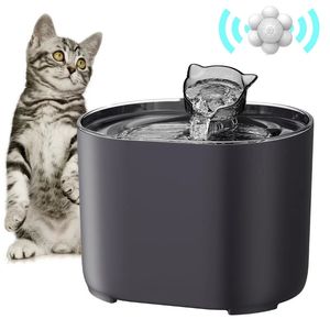 Fontaine d'eau pour chat filtre automatique USB électrique muet chats chien abreuvoir bol recirculation filtrage abreuvoir pour chats distributeur d'eau pour animaux de compagnie 240328