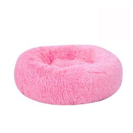 Chat hiver chien chenil chiot tapis rond chaise longue pour animaux de compagnie coussin pour petits moyens grands chiens lit pour animaux de compagnie chaud polaire chien Bed281L