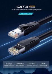 Cat8 Ethernet Cable RJ 45 Netwerkkabel FTP LAN CAT 7 RJ45 Patch Cord 10m voor router laptopkabel8 Ethernet80602005517137