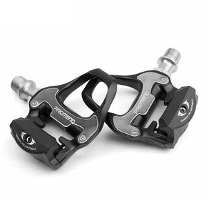 Catazer 298g Racer Road Bike bicicleta pedal de bloqueo automático pedal de rodamiento de aleación de aluminio con tacos SPD-SL Accesorios para bicicletas Color negro