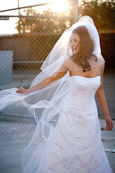 Voile de mariage longueur cathédrale, deux couches, bord crayon, Tulle blanc ivoire champagne avec peigne