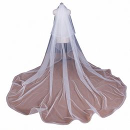 Cathedral Wedding Veils Two Tier With Comb Bride Veil Women Headpiece Bridal Hair Accory L02S#