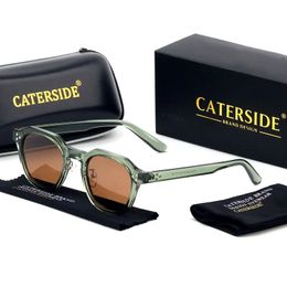 Cathersize retro gepolariseerde mannen zonnebril TR90 frame mode dames zonnebrillen buitenkwaliteit reizen UV400 brillen cadeau 240410