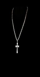 Colliers pédants Crucifix catholiques, collier en acier inoxydable doré, épais et Long, sans collier, Unique pour hommes, bijoux à la mode, chaîne biblique Y6165946