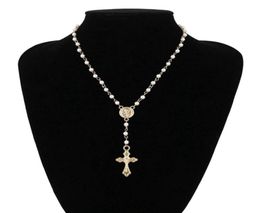 Collar de rosario católico Declaración de mujeres Religiosas Joyas Religiosas Caqueta de colgantes de colgantes de múltiples capas de colección 588855741853275