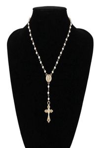 Katholieke rozenkrans kralen ketting vrouwen verklaring religieuze sieraden goud lin keten multilays choker wijnstok hanger kettingen58855743644164