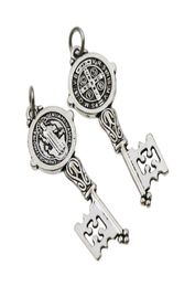 Katholicisme Benedictus Medaille Cristo Redentor Key Spacer Charm Kralen Hangers T1686 16.5x41mm Sieraden Bevindingen Componenten4695452