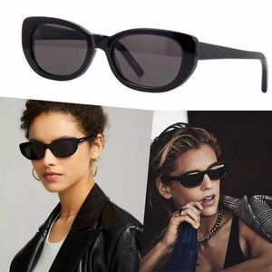 Katten oogacetaat frame luxe merkontwerper dames klein frame sexy zonnebrillen klassieke Havana -tempel gegraveerde SL -logo 316 met originele doos