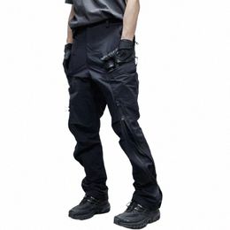 catsstac 23SS Curvy pantalon à fermeture éclair imperméable texturé matériau nyl poches multiples techwear esthétique gorpcore z4ke #