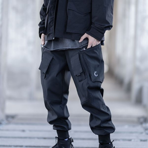 Catsstac pantalon tactique en polyester coupe-vent plusieurs poches techwear ninjawear streetwear futuriste 210715