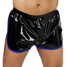 Catsuit Costumes 100% Latex Sexy beau short en caoutchouc hommes slips Cool 0.4mm taille S-XXL