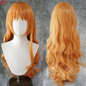 Catsuit Costumes 75 cm de Long bouclés ondulés adulte perruque Orange résistant à la chaleur Cosplay Anime Nami femmes fille perruques fête d'halloween