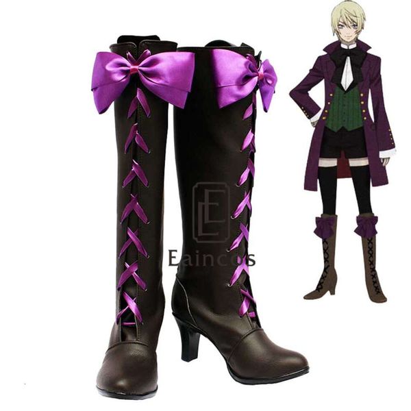 Disfraces de catsuit Anime Black Butler II 2 Alois Trancy Cosplay Zapatos de fiesta de Halloween Botas Tamaño personalizado