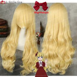 Catsuit Costumes Bungo chiens errants longues épingles à cheveux bouclées blondes cheveux résistants à la chaleur Alice Cosplay Anime perruques + bonnet de perruque