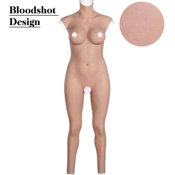 Catsuit Costumes Catsuit Costumes Chatte Silicone Body Plaque Drag Queen Seins Formes Vagin pour Transgenres Crossdressers Faux Seins