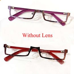 Disfraces de catsuit Eva Makinami Mari ilustre gafas de cosplay Púrpura Rojo Medio marco Anteojos sin lentes Accesorios de disfraces de anime Accesorios