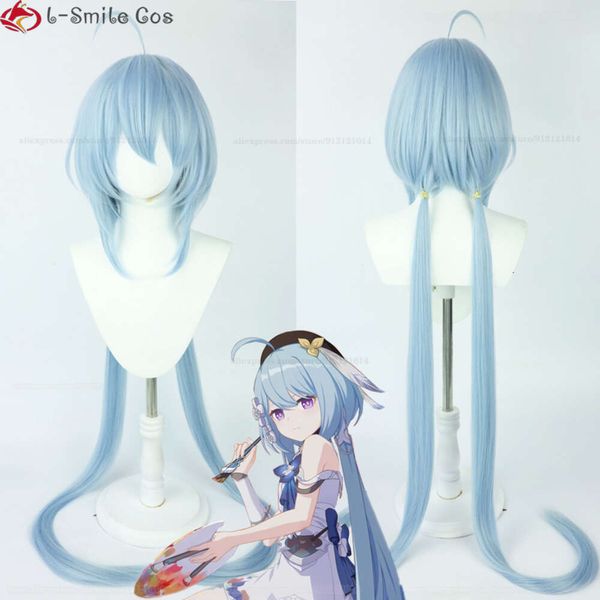 Disfraces de Catsuit juego Honkai Impact 3 Cosplay súper largo 135cm pelo azul resistente al calor fiesta mujer lindas pelucas Griseo + gorro de peluca