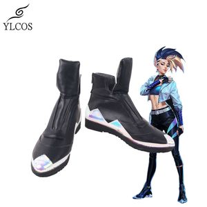 Costumi Catsuit GIOCO LOL 2020 NUOVO KDA All Out Akali Scarpe Cosplay Stivali su misura per la festa di Halloween