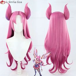 Catsuit Costumes jeu LOL Cosplay Star Guardian 90 cm Long dégradé Kaisa oreille résistant à la chaleur cheveux synthétiques Anime perruques + bonnet de perruque