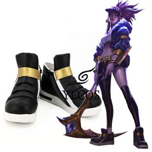 Catsuit kostuums SPEL LOL KDA Akali Cosplay laarzen Halloween Party schoenen voor vrouwen meisje op maat gemaakt