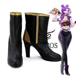 Costumes Catsuit jeu LOL KDA Kaisa, bottes de Cosplay, chaussures de fête d'halloween pour femmes et filles, sur mesure