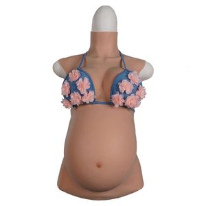 Costumes Catsuit, poitrine enceinte de neuf mois, faux seins avec ventre, formes de poitrine en Silicone, Cosplay, travesti