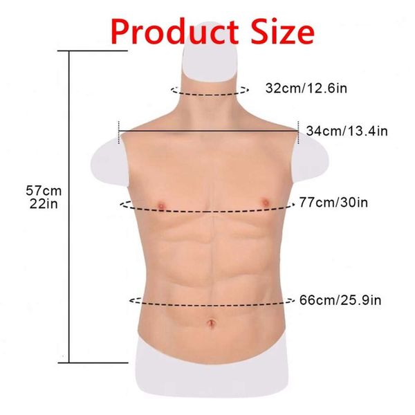 Catsuit Costumes Réaliste Silicone Inousuke Muscle Man Costume pour Cosplay Costume Mâle Faux Poitrine Body Simulation Muscles pour Halloween