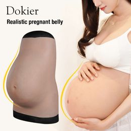 Disfraces de catsuit de silicona, disfraz de vientre de embarazada falso Artificial de 9 meses, piel realista para actuación de Actor, maternidad