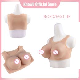 Costumes Catsuit Seins Artificiels Transsexuels Bonnet B C D E G Matériau Silicone Ultra-Mince Bas Pas De Cou Grande Poitrine Convient pour Jouer Aux Femmes