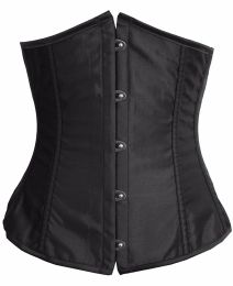 Caudatus sous-bust corset top sexy lingerie gothique sous buste bustiers satin noir plus taille