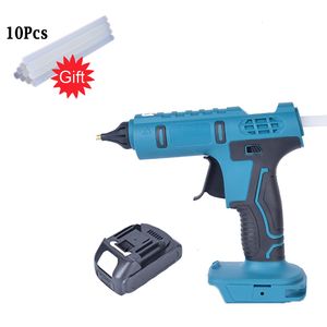 Pistola de calafateo, pistola de pegamento eléctrica inalámbrica de 80W para Makita, batería de 18V, pistola de aire de soldadura por fusión DIY, boquilla antiquemaduras con palos de 11mm 230620