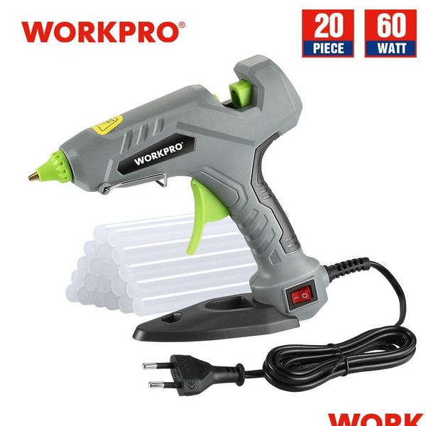 Pistolet à calfeutrer Workpro 60W Colle Kit de préchauffage rapide avec 20 bâtons pour la réparation rapide à domicile et les projets de bricolage Livraison directe G Dh5Yo