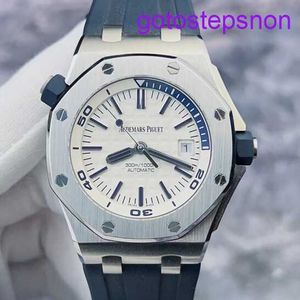 Cauvre AP Wrist Watch Royal Oak Series offshore 15710ST WHITE CABLE 1/4 BLUE PRÉCISION ACTE