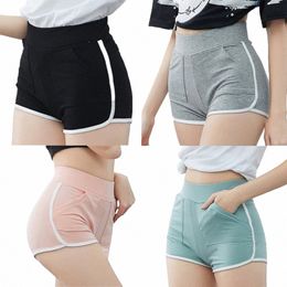 Causal Cott Yoga Shorts pour femmes 2022 Sports d'été Fitn Skinny Slim Pocket Taille haute Extensible Gym Vêtements Pantalons courts R3sP #