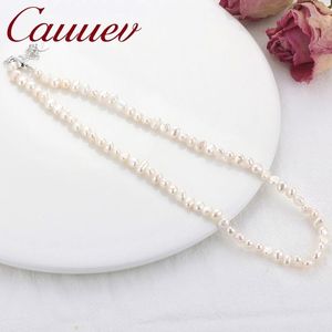 Cauuev naturel perle d'eau douce collier ras du cou perle baroque bijoux pour femmes mariage 925 fermoir en argent en gros 2022 tendance