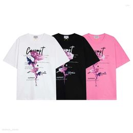 Cav Empt 2024New Designer T-shirts pour hommes Modèle d'impression de rose décontractée Sleeve courte et tout match féminin Outdoor C.E Top Tees 695