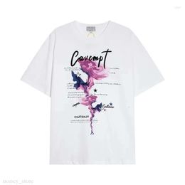 CAV EMPT 2024New Designer Men's T Shirts Casual Rose Printing Patroon korte mouw en dames All Match Outdoor C.E Top T -stukken 946