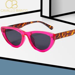CB Designer Cat Eye Sunglasses pour femmes Frame rose Y2k Style blanc UV400 Small rétro Vintage Vintage Rose Red Tortoise Fashion Lady Cavallo Bianco Wholesale