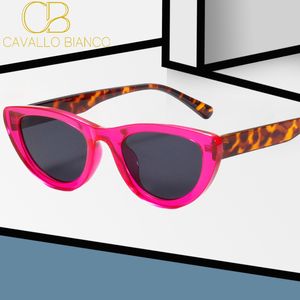 CB Designer Cat Eye Zonnebril voor vrouwen Roze frame Y2K -stijl Wit UV400 Kleine retro vintage bril Rose Rode Tortoise Fashion Lady Cavallo Bianco Groothandel