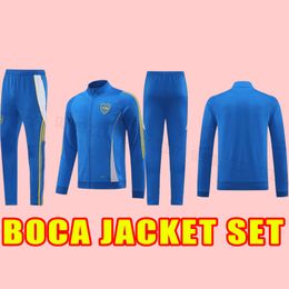 Cavani Boca Juniors Jacket Set 2024 2025 Maradona Benedetto Marcos Rojo Carlitos de Rossi Tevez Salvio Barco Janson Medina Football Shirt Men Training Shirts