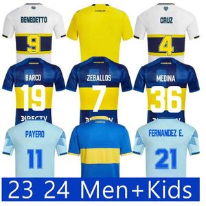 CAVANI Boca Juniors voetbalshirts 2023 2024 MARADONA BENEDETTO MARCOS ROJO CARLITOS DE ROSSI TEVEZ SALVIO BARCO JANSON MEDINA voetbalshirt voor kinderen 23 24 999