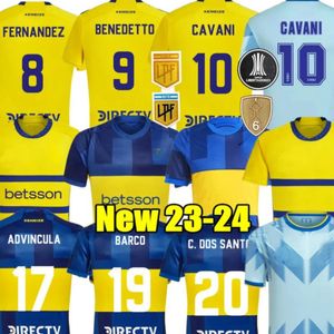 CAVANI Boca Juniors Soccer Jerseys 2023 2024 MARADONA BENEDETTO MARCOS ROJO CARLITOS DE ROSSI TEVEZ SALVIO BARCO JANSON MEDINA Maillot de football pour enfants 23 24