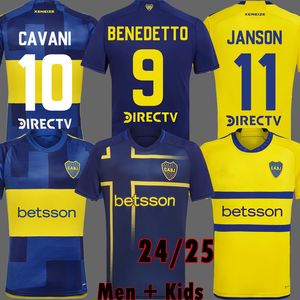 2024 BOCA JUNIORS VOEDERS JERSEYS 3rd Kids Kit Varela Zeballos Villa Volledige Kit 23 24 25 CABJ CAMISA DE FUTEBOL Voetbalshirt Home weg Wit derde gele Maradona Roman