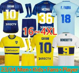 Cavani Boca Juniors Soccer Jerseys 4xl Fernandez2023 2024 Maradona Benedetto Marcos Rojo Carlitos de Rossi Tevez Salvio Barco Janson Medina 23 24 25 Football Shirt