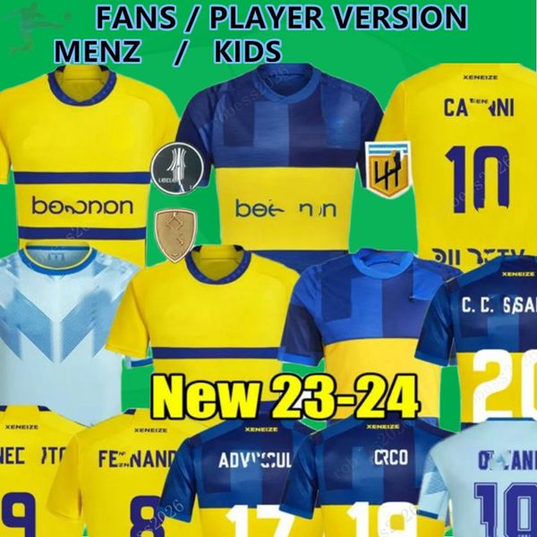 Cavani Bocas Juniors Jerseys de football 2023 2024 Maradona Benedetto Marcos Rojo Carlitos de Rossi Tevez Salvio Barco Janson Medina Kids 23 24 Football Shirt