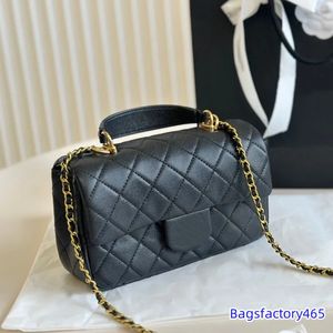 Caviar en cuir de luxe en cuir de luxe pour dames sacs à bandoulière avec sacs d'épalsine avec handle rabat en or classique mini portefeuille fourre-tout