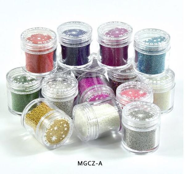Caviar Nail Art perle strass pour ongles Micro ongles boule de cristal 0.6-0.8-1mm 3D Nail Art décorations 15 couleurs choix