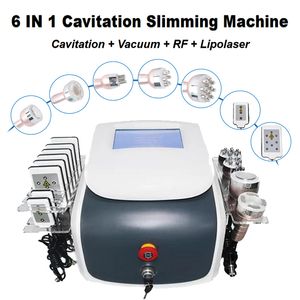 Lipolaser professionnel amincissant l'équipement Cavitation Cellulite Perte de graisse RF Rajeunissement de la peau Forme du corps 6 EN 1 Machine de beauté portable